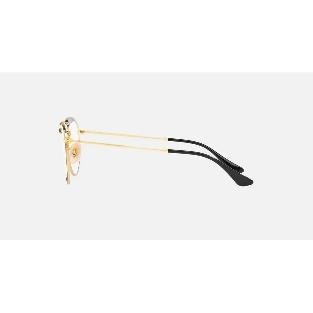 RAYBAN Unisex Eyeglasses RX3747V-2946 Gold Top Black 47-21-140
